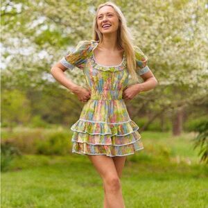 LOVESHACKFANCY SAFIYA MINI DRESS Pastel Fields